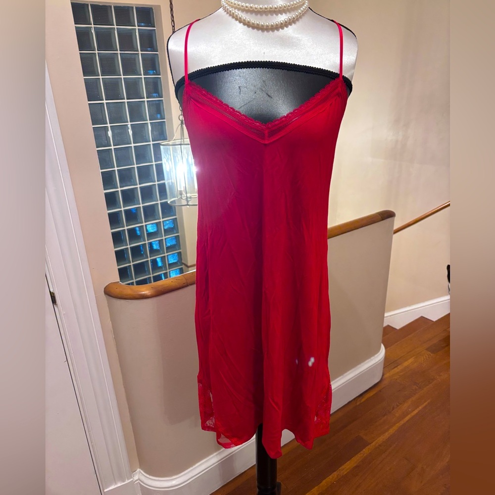 HEAVENLY by VICTORIA Chic Red Slip Dress